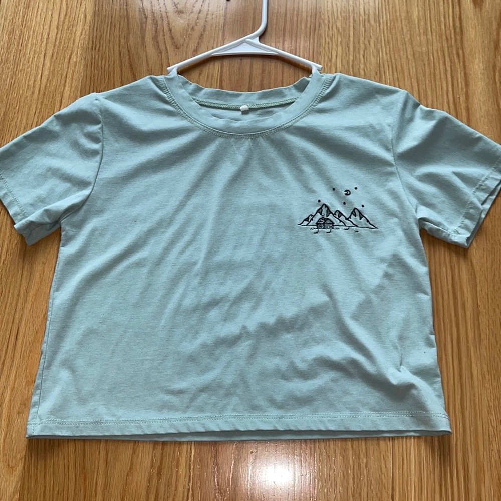 Teal Crop top
